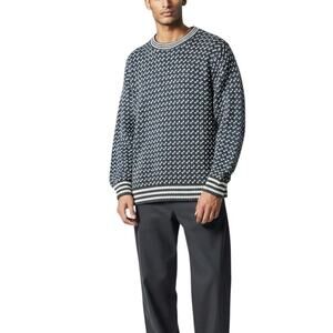 Vintage 90s LL Bean Chevron Lambswool Sweater - XL